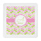 Pink & Green Geometric Standard Decorative Napkins (Personalized)