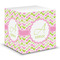 Pink & Green Geometric Note Cube