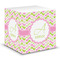 Pink & Green Geometric Sticky Note Cube (Personalized)