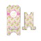 Pink & Green Geometric Stylized Phone Stand - Front & Back - Small