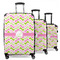 Pink & Green Geometric Suitcase Set 1 - MAIN