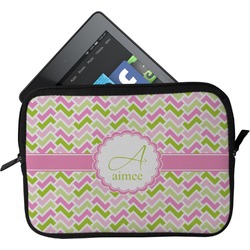 Pink & Green Geometric Tablet Case / Sleeve (Personalized)