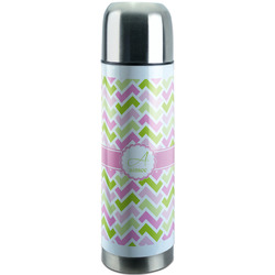 Pink & Green Geometric Stainless Steel Thermos (Personalized)