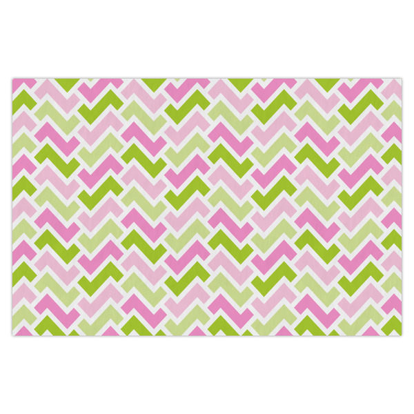 Custom Pink & Green Geometric X-Large Tissue Papers Sheets - Heavyweight