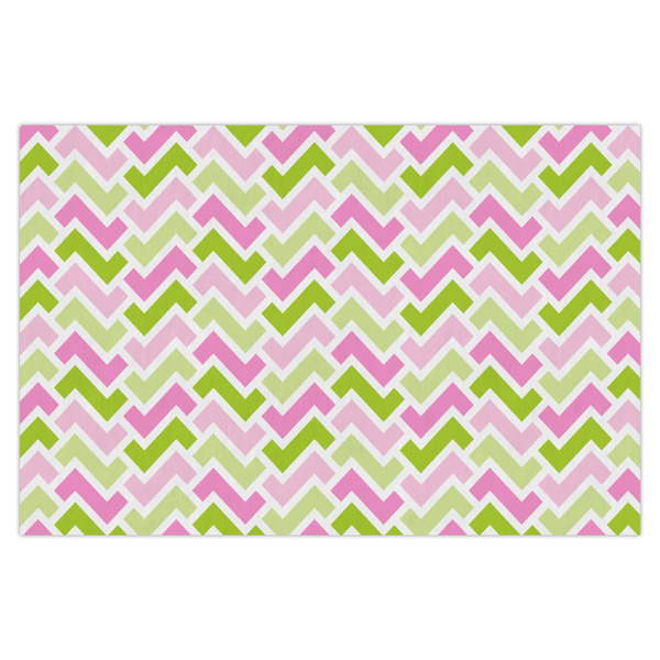 Custom Pink & Green Geometric Tissue Paper Sheets - X-Large - Heavyweight