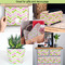 Pink & Green Geometric Tissue Paper - In Use Collage