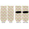 Pink & Green Geometric Toddler Ankle Socks - Double Pair - Front and Back - Apvl