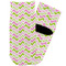 Pink & Green Geometric Toddler Ankle Socks - Single Pair - Front and Back