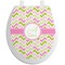 Pink & Green Geometric Toilet Seat Decal (Personalized)