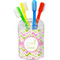 Pink & Green Geometric Toothbrush Holder (Personalized)