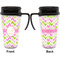 Pink & Green Geometric Travel Mug with Black Handle - Approval