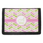 Pink & Green Geometric Trifold Wallet (Personalized)