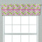 Pink & Green Geometric Valance - Closeup on window