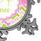 Pink & Green Geometric Vintage Snowflake - Detail