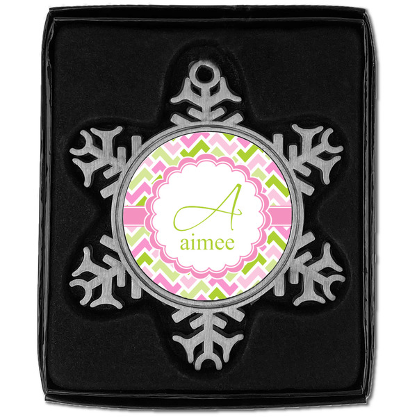 Pink & Green Geometric Vintage Snowflake - In box