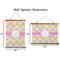 Pink & Green Geometric Wall Hanging Tapestries - Parent/Sizing