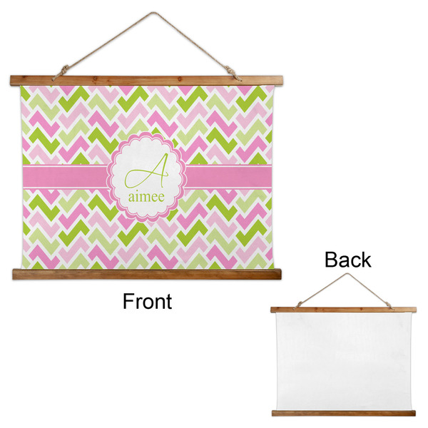 Pink & Green Geometric Wall Hanging Tapestry - Landscape - APPROVAL