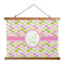 Pink & Green Geometric Wall Hanging Tapestry - Wide (Personalized)