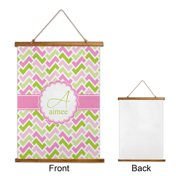 Pink & Green Geometric Wall Hanging Tapestry - Portrait - APPROVAL