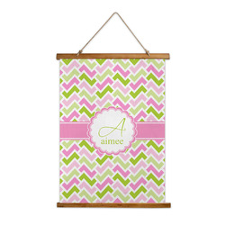 Pink & Green Geometric Wall Hanging Tapestry (Personalized)