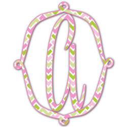 Pink & Green Geometric Monogram Decal - Large (Personalized)