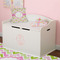 Pink & Green Geometric Wall Monogram on Toy Chest