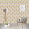 Pink & Green Geometric Wallpaper & Surface Covering (Water Activated - Removable)