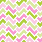 Pink & Green Geometric Wallpaper & Surface Covering (Peel & Stick 24"x 24" Sample)