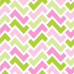 Pink & Green Geometric Wallpaper & Surface Covering (Peel & Stick 24"x 24" Sample)