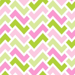 Pink & Green Geometric Wallpaper & Surface Covering (Water Activated 24"x 24" Sample)