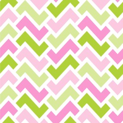 Pink & Green Geometric Wallpaper & Surface Covering (Water Activated 24"x 24" Sample)