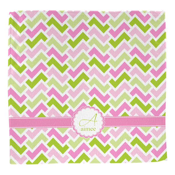 Pink & Green Geometric Washcloth - Front - No Soap