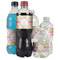Pink & Green Geometric Water Bottle Label - Multiple Bottle Sizes