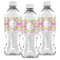 Pink & Green Geometric Water Bottle Labels - Front View