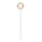 Pink & Green Geometric White Plastic 5.5" Stir Stick - Round - Single Stick