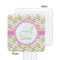 Pink & Green Geometric White Plastic Stir Stick - Single Sided - Square - Approval