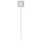 Pink & Green Geometric White Plastic Stir Stick - Single Sided - Square - Single Stick
