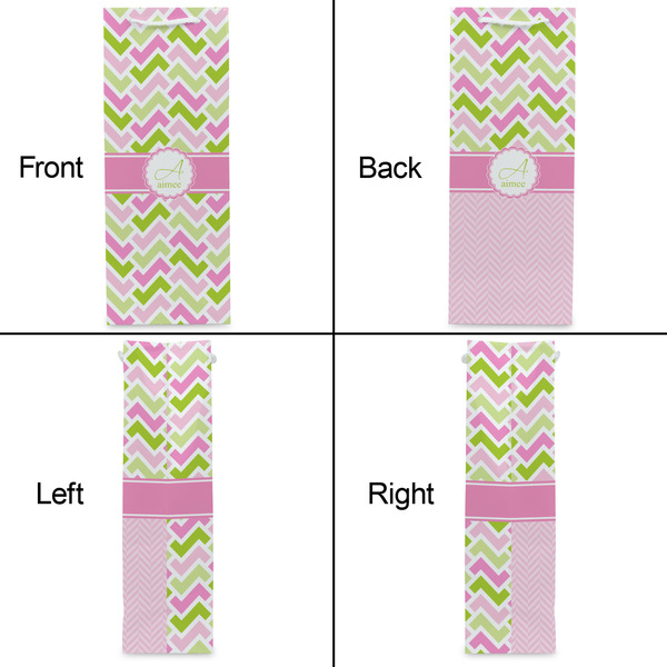 Pink & Green Geometric Wine Gift Bag - Matte - Approval