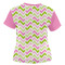 Pink & Green Geometric Women's T-shirt Back