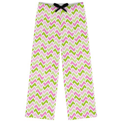 Pink & Green Geometric Womens Pajama Pants - 2XL