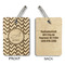 Pink & Green Geometric Wood Luggage Tags - Rectangle - Approval