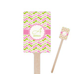 Pink & Green Geometric Rectangle Wooden Stir Sticks (Personalized)