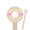 Pink & Green Geometric Round Wooden Food Picks (Personalized)
