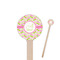 Pink & Green Geometric 7.5" Round Wooden Stir Sticks - Single Sided (Personalized)