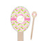 Pink & Green Geometric Oval Wooden Food Picks (Personalized)