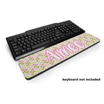 Pink & Green Geometric Keyboard Wrist Rest (Personalized)