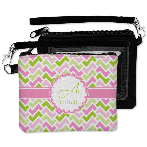 Pink & Green Geometric Wristlet ID Cases - MAIN