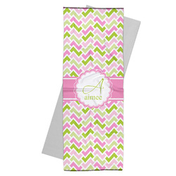Pink & Green Geometric Yoga Mat Towel (Personalized)