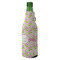 Pink & Green Geometric Zipper Bottle Cooler - ANGLE (bottle)