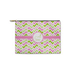Pink & Green Geometric Zipper Pouch - Small - 8.5"x6" (Personalized)